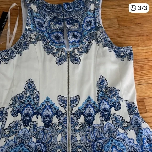 (2) Maggy London fit and flare dresses (red and blue).  Size 8. EUC - Picture 6 of 6